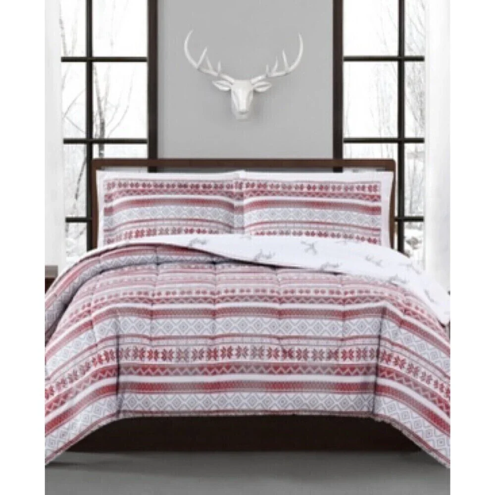 PEM AMERICA Holiday Fair Isle 2-Pc. Reversible Full/Queen Comforter Set bedding